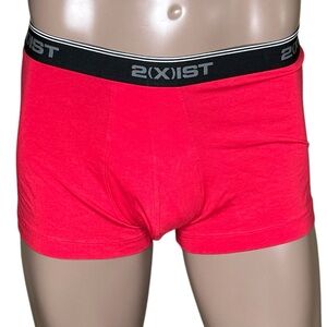 2(X)IST Men’s Boxer Brief Underwear Red Black - X Large